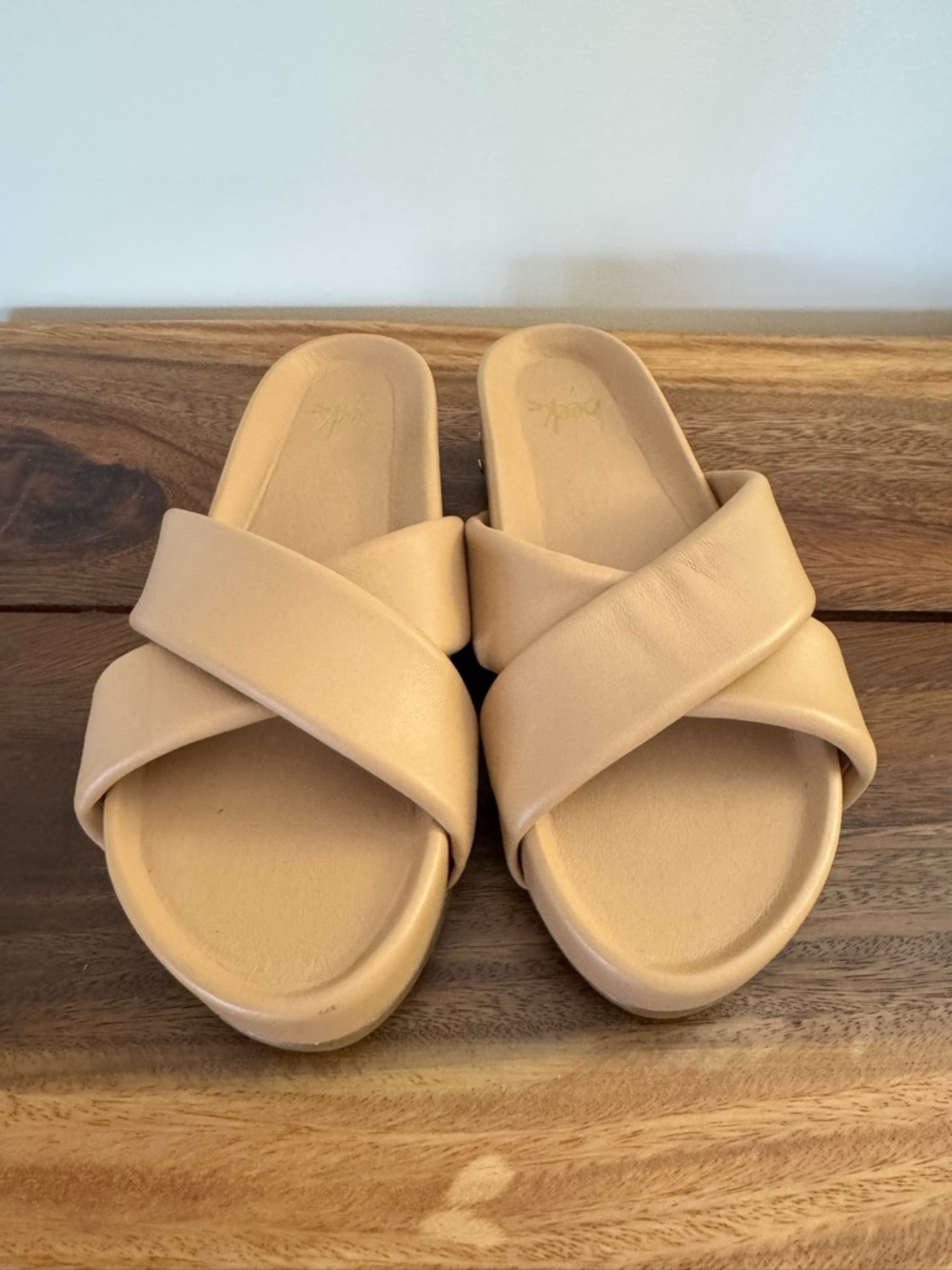 Beek Rhea Platform Cross-Strap Slide Sandals